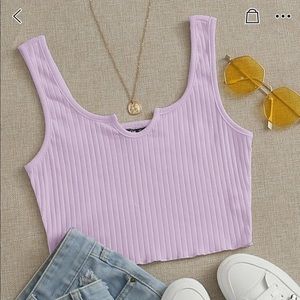 SHEIN Purple Crop Tank Top